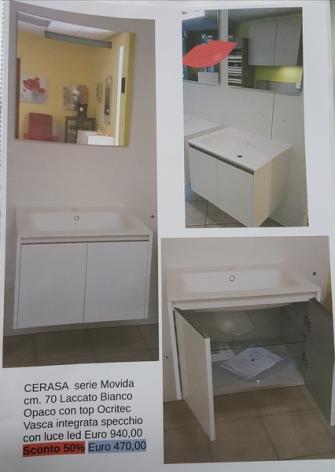 OFFERTA mobile bagno Cerasa Laccato Bianco Opaco