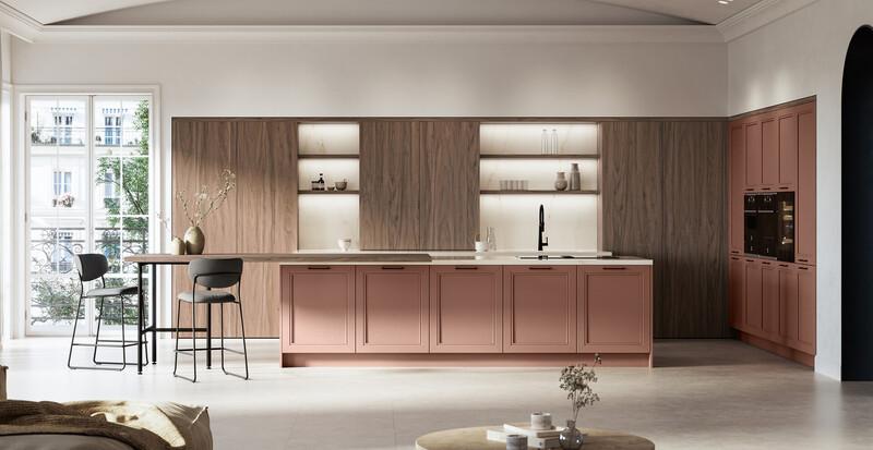 Cucina componibile legno e laccato